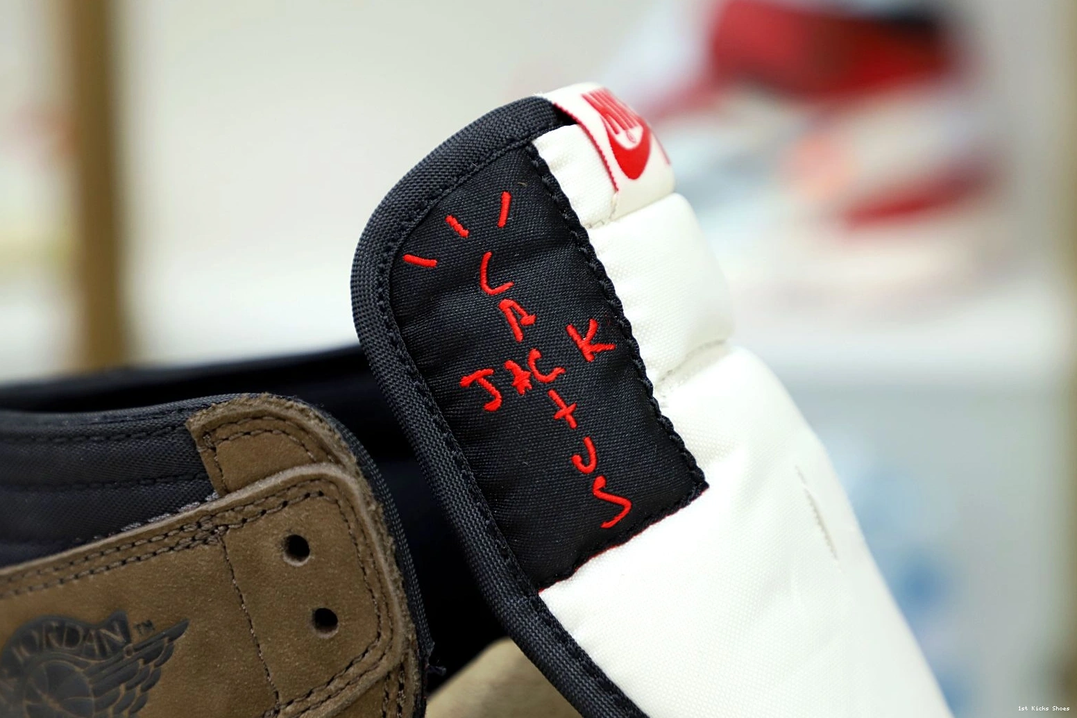 1st Kicks HIGH RETRO Popular SCOTT 1989 AIR TRAVIS JORDAN OG Kimikick 1 'MOCHA' X 1106